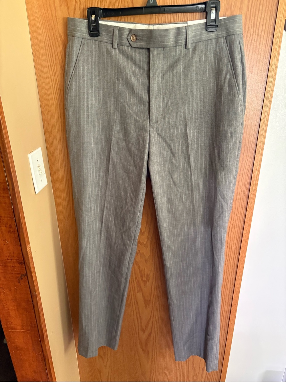 Lauren Ralph Lauren Gray Pinstripe Dress Pants